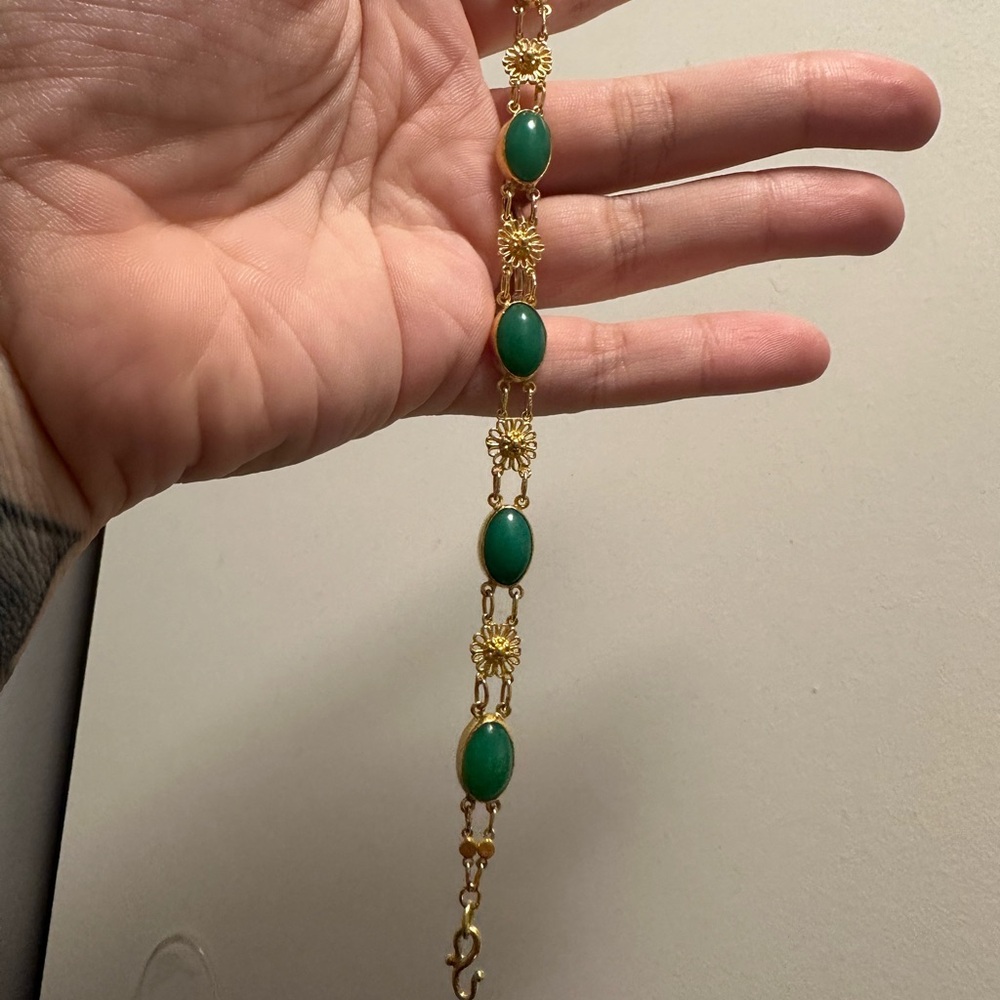 Gold & Jade Bracelet